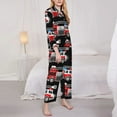 thumbnail image 3 of Fotbe Fire and Rescue Truck Pattern Long Sleeve Pajama Set for Women,Sleepwear Set,2-piece Loungewear Set,Soft PJs Comfy Nightwear with Pockets -X-Large, 3 of 7