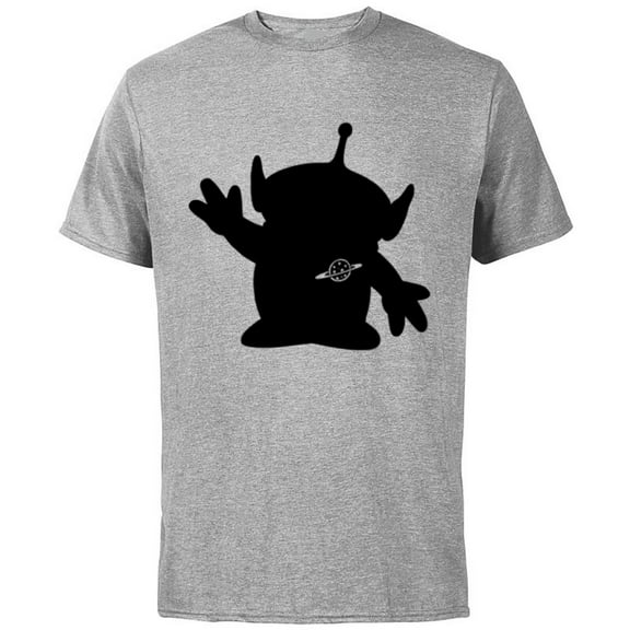 Disney and Pixar's Toy Story Alien Silhouette - Short Sleeve Cotton T-Shirt for Adults - Customized-Athletic Heather