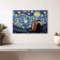 thumbnail image 2 of Elephant Stock Dogs Journey Starry Night Wall Art - Horizontal Canvas Wall Art - Bedroom Wall Decor - Animal Canvas - Black And Blue Decor - 12" x 8", 2 of 8