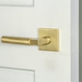 thumbnail image 4 of Viaggio Qadcon-Sth_Dd Quadrato Solid Brass Non-Turning Two-Sided Dummy Door Lever Set -, 4 of 7