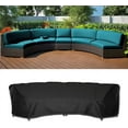 thumbnail image 4 of Curved Patio Furniture Cover for Outdoor Sectional Sofa, Waterproof and Durable,210D Patio Couch Cover, Lawn Outside Garden Furniture Winter Protective Cover. (120" L x 39" W x 36" H,Black), 4 of 9