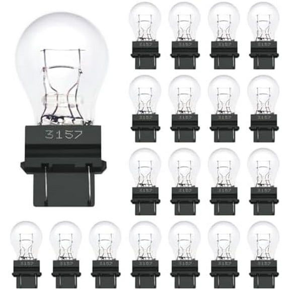 3157 Bulbs 20 Pack,12V 3047 3057 3157LL 3157K 3457 3757 4057 4157 Miniature Bulb Mini Bulb,Brake Light Turn Signal Side Marker Tail Light Bulb Replacement