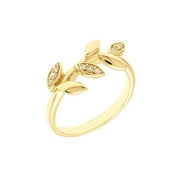 Sole Du Soleil SDS10840R7 Lily Collection Womens 18k Yellow Gold Plated Fashion Ring - Size 7