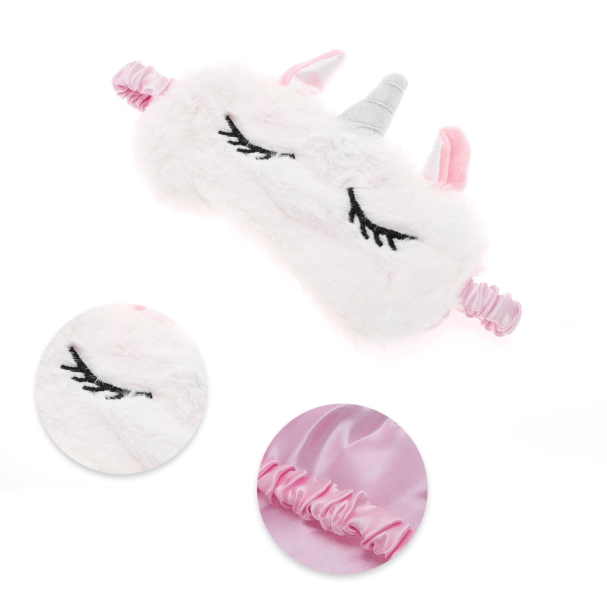 Unique Bargains Soft Cartoon Sleep Mask Eye Shade Cover for Rest White