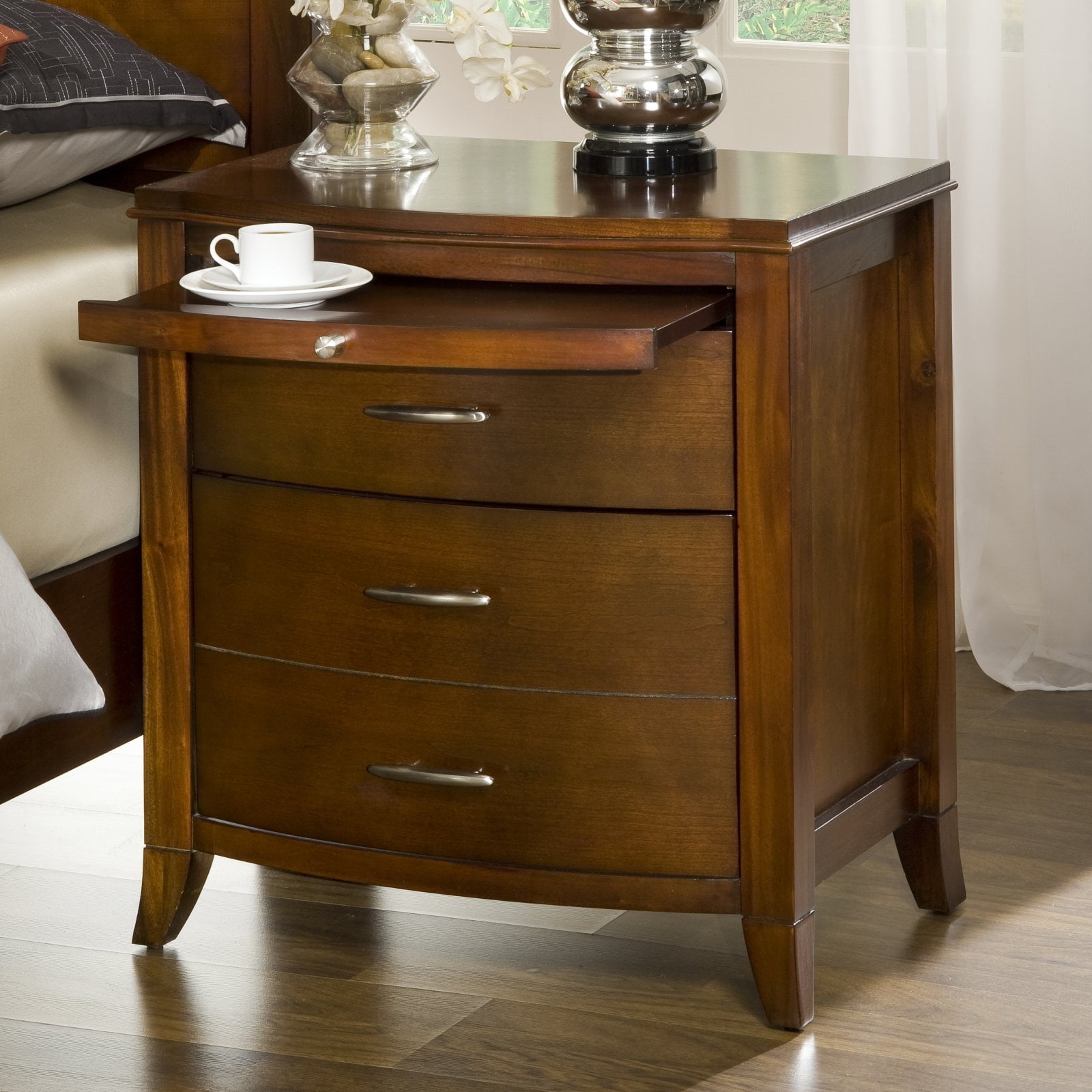Modus Furniture Brighton Charging Station Nightstand In Cinnamon Walmart Com Walmart Com
