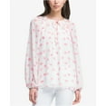 thumbnail image 2 of DKNY Womens Kisses Peasant Blouse, Multicoloured, Small, 2 of 2