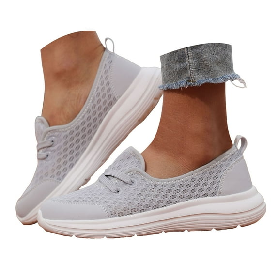 Mepaouo Women's Mesh Orthopedic Shoes Comfort Slip on Walking Sneakers Casual Running Tennis Flats