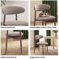 thumbnail image 6 of COLAMY NOYA Mid-Century Wooden Dining Chair Set of 4,Upholestered Kitchen Dining Chairs with Padded Seat, Modern Side Dining Chair for Dining Room & Kitchen,Camel, 6 of 11