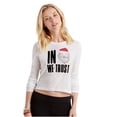thumbnail image 1 of Aeropostale Womens In Santa We Trust Camiseta gráfica, blanca, pequeña, 1 of 2