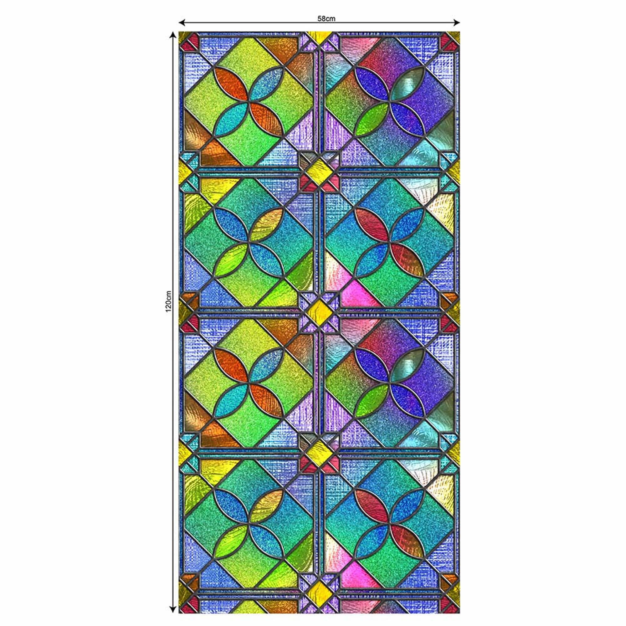 Frosted Stained Glass Window Film No Glue Static Decorative Privacy Sticker 
