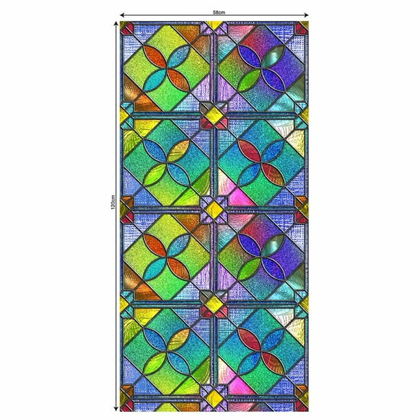 Static Cling Frosted Stained Glass Window Film Door Reflective Sticker Privacy Decorative Walmart Com