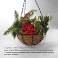 thumbnail image 4 of Injueey Cesta de flores de Navidad Ventana de la pared del hogar Disposición de la escena Luces LED colgantes Guirnalda artificial colgante de Navidad Kits de decoración para fiestas Injueey HA067929-00, 4 of 6