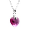 thumbnail image 1 of Collar Zvezda Heart color Fuchsia plata .925 Zvezda ZCO-HEAR14-FUC, 1 of 4