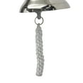 thumbnail image 4 of DecMode Silver Brass Bell Decorative Bell with Rope Detailing, 4 of 8