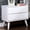 White, variant on Round tapered legs - Modern update - Bedroom setting - Functional bedside cabinet