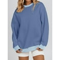thumbnail image 2 of Women Cute Sweatshirts Contrast Color Loose Casual Pullovers Fall Long Sleeve Tops Autumn Streetwear, 2 of 9