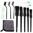 thumbnail image 4 of Car Cleaning Detailing Brush Set Different Sizes Double Head Design with Thick Drying Towel, 4 of 9