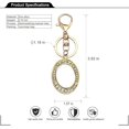 thumbnail image 2 of SURJDE Letter Keychains for Women Purse Charms for Handbags Crystal Initial Alphabet Pendant with Key Rings, 2 of 6
