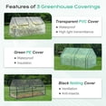 thumbnail image 5 of BPS Mini Greenhouse with 3 Replaceable Covers, Portable Garden Greenhouse with Roll-up Zipper Doors, UV-Protected for Indoor Outdoor Plants and Herbs, 6'x3'x3', 5 of 7
