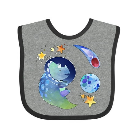 

Inktastic Triceratops in Space with Planets and Stars Gift Baby Boy or Baby Girl Bib