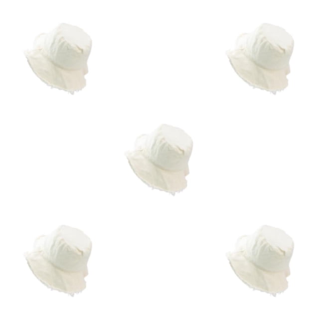 kurtrusly Bucket Hat Fashionable Sun Protection For Outdoor Activities Casual Comfort beige 5Set