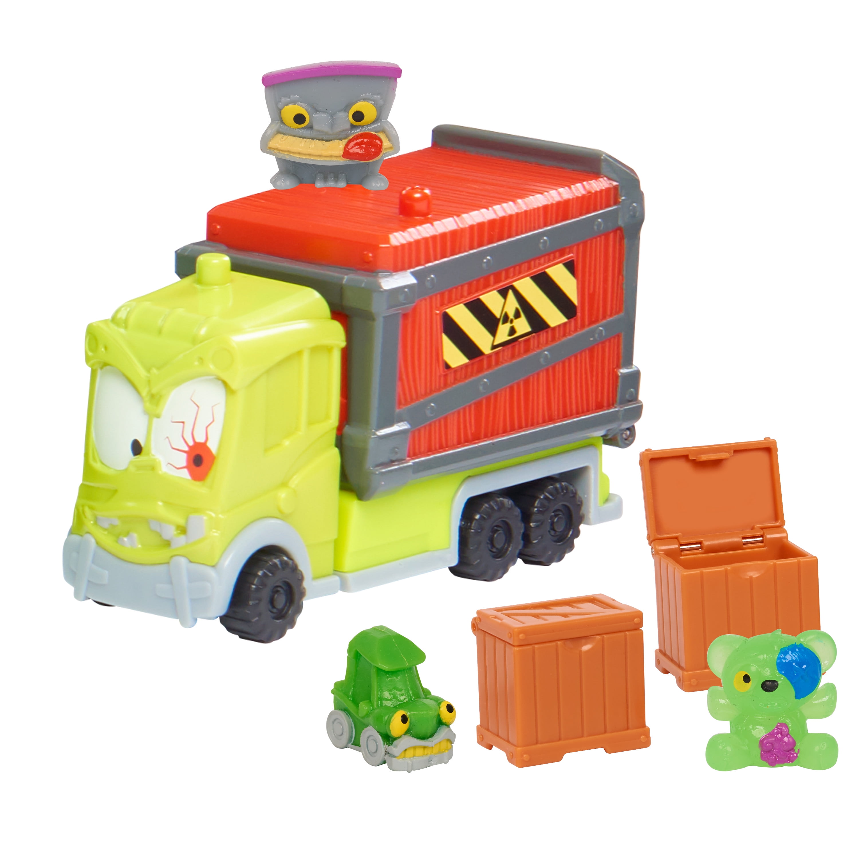 4 packs Smash Crashers Toy Trucks Cars - w free play box