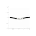 thumbnail image 2 of 14k White Gold 2mm 18in Black Leather Cord Necklace, 2 of 2