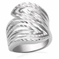 thumbnail image 1 of Alamode LO2076-10 Bague pour Femme en Laiton Rhodié Sans Pierre dans Sans Pierre - Taille 10, 1 of 1