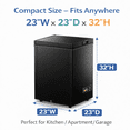 thumbnail image 5 of Ecotronic 4.2 Cu. Ft. Compact Chest Freezer, Deep Freezer with Adjustable Thermostat, Energy Saving, Low Noise, Small Freezer for Garage, Apartment, Kitchen, Black, 5 of 9
