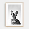 thumbnail image 2 of Baby rabbit - Photography Animal Black and White Wildlife Nature Minimalist Portrait Unframed Wall Art Print 8 x 12 inches, 2 of 60