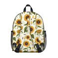 thumbnail image 3 of Sunflower and Seed Cream Pattern Backpack for School, Cute School Bag with Adjustable Shoulder Straps and Padded Back, 13.8"x11.4"x6", 3 of 5