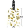 thumbnail image 6 of Square 2Pack PU Leather White Floral Flowers Cruise Luggage Tag with Privacy Cover and Name ID Tag for Travel Handbags Backpacks Luggage Tags, 6 of 6