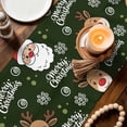 thumbnail image 3 of Christmas Santa Claus Table Runner 72 Inches, Cartoon Xmas Elk Snowflakes Black Bed Runner Dresser Scarves Tabletop for Indoor Outdoor Parties/Ceremony/Banquet, 13" x 72", 3 of 8