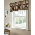 thumbnail image 6 of Western Star Retro Curtain Valances for Windows, Brown Vintage Wood Grain Kitchen Valance Window Treatment, Light Filtering Block Curtains for Bathroom/Bedroom/Living Room 42'' x 18'', 6 of 9
