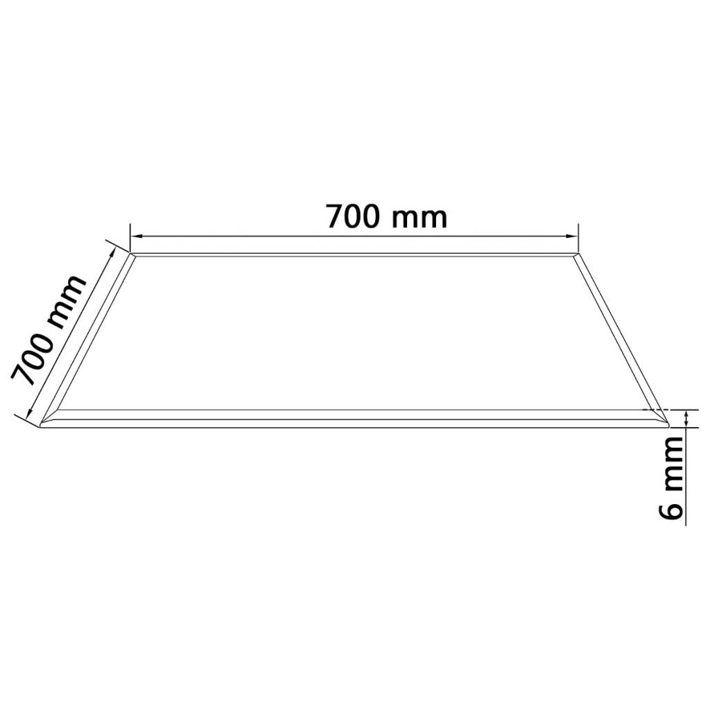 Best 27.6"x27.6" Square Glass Table Top, Tempered Glass Square for Table