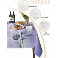 thumbnail image 2 of Purple Floral Table Cloth, Vintage Botanical Gradient Pastel Painting Waterproof Tablecloth for Rectangle Tables, Reusable Washable Fabric Table Cover for Restaurant Kitchen Dining Tables 54"x108", 2 of 6