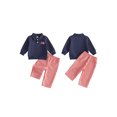 thumbnail image 3 of Cjfdfy Toddler Baby Boy Fall Outfit  Fire Truck Embroidery Long Sleeve Lapel Button Sweatshirt Plaid Pants Sets Toddler Christmas Cute Fall Winter Clothes 6M-4Y, 3 of 10