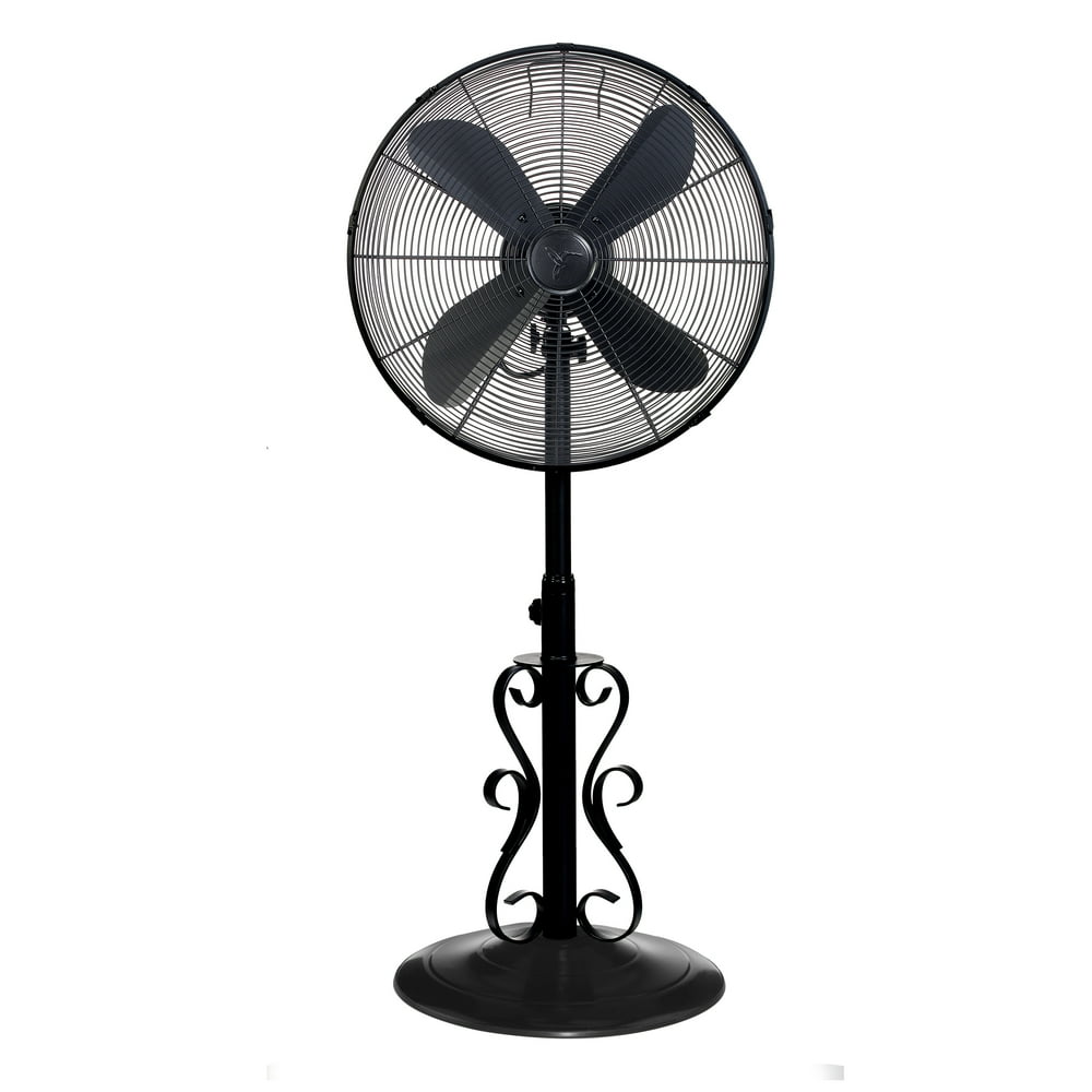 DecoBREEZE Adjustable Height Oscillating Outdoor Pedestal Fan, 18Inch