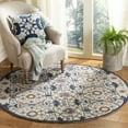 thumbnail image 2 of SAFAVIEH Chelsea Odetta Floral Wool Area Rug, Ivory/Navy, 5'3" x 8'3", 2 of 6