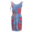 thumbnail image 2 of Vedolay Summer Dresses Women's Ruffle Oversize Casual Midi Dresses with Pockets,Red S, 2 of 4
