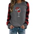 thumbnail image 1 of Gibobby Divertidas Sudaderas Sudadera con estampado de de nieve de Navidad para mujer, sudadera a cuadros de manga larga, blusa informal, Top con temperamento (Blanco, M), 1 of 5