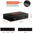 thumbnail image 4 of HDMI Splitter 1 in 4 Out V1.4 Powered Hdmi Video Splitter with AC Adaptor Duplicate/Mirror Screen Monitor Supports Ultra HD 1080P 2K and 3D Resolutions, 4 of 8
