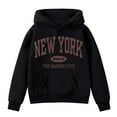 thumbnail image 3 of Girls Casual Hoodies 2026 Long Sleeve New York Brooklyn Graphic Hooded Sweatshirt with Pockets Kids Pullover Tops, 3 of 5