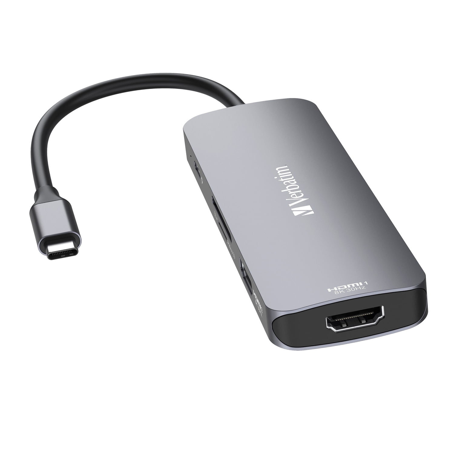 Verbatim® USB-C Pro Multiport Hub8 Port, Gray 32151