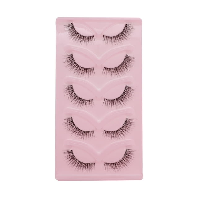 Unique Bargains 5 pares de pestañas postizas 5D para eventos de boda en negro