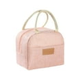 thumbnail image 1 of ¡Liquidación! Bolsa térmica Plertrvy para almuerzo, lonchera portátil, lonchera cuadrada rosa, estuche para lápices, lonchera térmica, lonchera portátil para viajes y trabajo (1 paquete), 1 of 2
