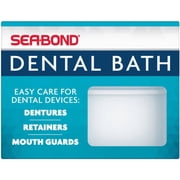 (2 pack) (2 Pack) Sea Bond Dental Bath, For Easy Care of Dentures, Retainers and Mouth Guards, 1 count, Colors May Vary