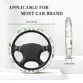 thumbnail image 6 of YFYANG Universal Elastic Watercolor Plant Leaves Car Steering Wheel Cover, Non-Slip Sweat Absorbent, 6 of 8