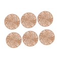thumbnail image 3 of Posavasos de PVC reutilizables resistentes al calor para decoración del hogar, 6 unidades Oro rosa, 3 of 9