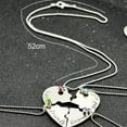 thumbnail image 5 of Soumake 4Pcs/Set Necklaces Pendants Rhinestone Inlaid Jewelry Gift Heart Shape Best Friends Forever And Ever Bff Pendant Necklace For Banquet, 5 of 5